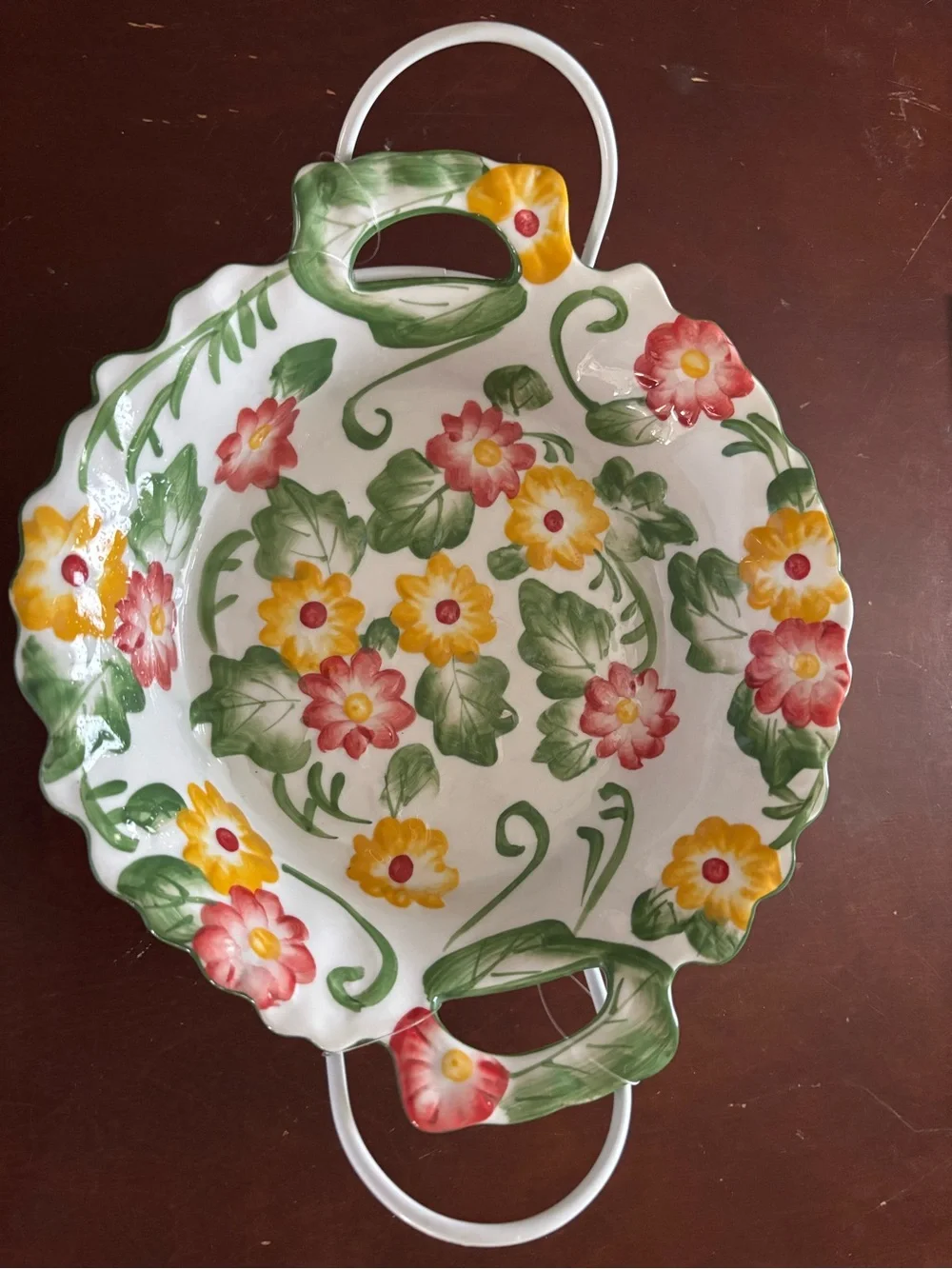 Temp-tations Presentable Ovenware by Tara Figural Floral Casserole Baking Dish